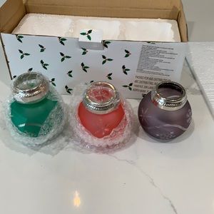 Glass ornament candleholders